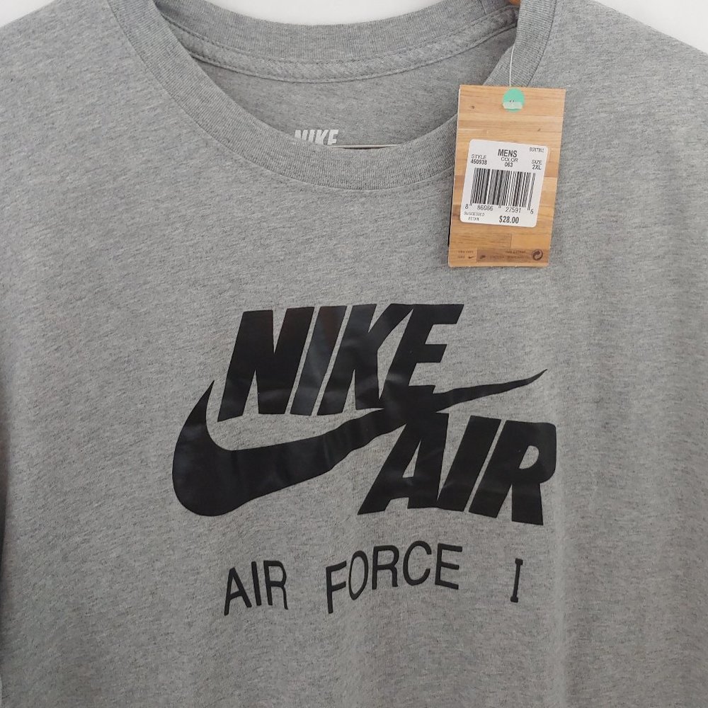 Nike 2XL Grey Short Sleeve Air Force 1 T-shirt